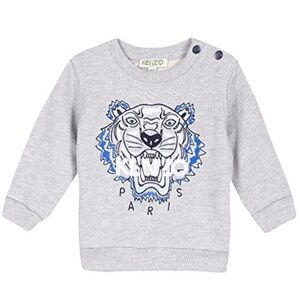 Kenzo Gray Sweatshirt with Blue Tiger Graphic